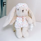 27CM うさぎ ぬいぐるみ ロングイヤー 着せ替え風 6種類 ドレス パジャマ オーバーオール ふわふわ アニマル 人形 かわいい インテリア おもちゃ 子供 女の子 誕生日 プレゼント ギフト