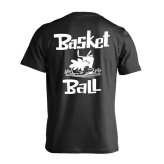 バスケ Tシャツ 半袖 メンズ ウェア レディース 練習着 ジュニア ドライ おもしろ tシャツ 速乾 名入れ スポーツ 女子 男子 チーム おしゃれ 文字入れ 「バスケットボール 七転び八起き」 アートワークスコウベ 【送料無料】