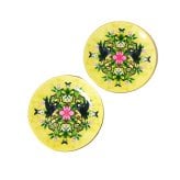 ウェッジウッドWEDGWOOD　ワンダーラストWonderlust　ウォーターリリーWATERLILY　イエロー　２０センチプレート　ペア　【御結婚御祝・内祝・新築御祝・還暦御祝・御礼・寿・ギフト包装可能】