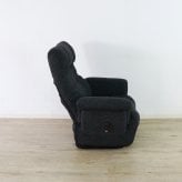 高座椅子 ミュート 回転式 リクライニング 完成品 ポケットコイル 標準・ワイド ブラック・アイボリー W68xD58-102xH93cm座面高35cm折畳み時:W68 座椅子 リクライニングチェア パーソナルチェア 肘付き ブラック アイボリー