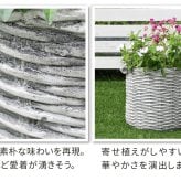 ガーデン エクステリア バスケット調プランター 円型 大サイズ "Old Basket" オールドバスケット BSPL-330WHT 直径33cm ガーデニング ポッド プランター カゴ 鉢 鉢カバー おしゃれ 植木鉢 かご風プランター 新生活
