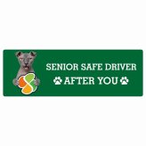 カーサイン 高齢者マーク SENIOR SAFE DRIVER ユークレニアンレフコイ ステッカー シール 長方形 15x5cm 肉球 日本製 車