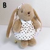 27CM うさぎ ぬいぐるみ ロングイヤー 着せ替え風 6種類 ドレス パジャマ オーバーオール ふわふわ アニマル 人形 かわいい インテリア おもちゃ 子供 女の子 誕生日 プレゼント ギフト