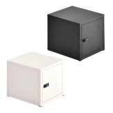 ロック付き収納 レクタンボックスS ONLS0393 ダイヤルロックキー付き 幅30cm 奥行36cm 高さ30cm リビング収納 韓国スタイル カジュアル 角型 スチール 鍵付き収納 鍵付きロッカー パーソナル収納 書類収納 小物整理 オフィ