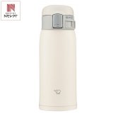 象印 ステンレスマグ ワンタッチ 360ml ペールホワイト マグボトル 広口 ワンタッチオープン 保温保冷 食洗機対応【北海道・沖縄県・離島 配送不可】