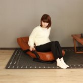 高座椅子 アンズ 回転式 リクライニング 完成品 天然木 ブラック・ブラウン・ダークブラウン W63xD67-122xH80cm座面高22cm 座椅子 リクライニングチェア パーソナルチェア 肘付き ブラック ブラウン ダークブラウン おしゃれ