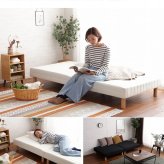 ベッド 寝具 脚付きマットレス セミダブル ウレタン 分割 抗菌 防臭 防ダニ加工済 幅120cm 本体厚み約１６cm 1年保証 マットレス付き マットレス 足元 収納 送料無料 一人暮らし
