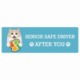 カーサイン 高齢者マーク SENIOR SAFE DRIVER ラガマフィン ステッカー シール 長方形 20x6.7cm 肉球 日本製 車