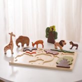 木製パズル 動物 型はめ 森のどうぶつ 知育おもちゃ 木製玩具 手先遊び はめ込み パズル 子供 形合わせ 指先トレーニング おうち遊び 男の子 女の子 誕生日 プレゼント ギフト