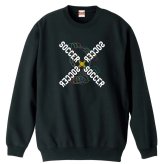 サッカー トレーナー スウェット メンズ レディース ジュニア 裏パイル 練習着 おもしろ 名入れ おしゃれ 文字入れ無料 綿100% キッズ 大きいサイズ 「ネオンスタイルのクロスSOCCER」 アートワークスコウベ 【送料無料】