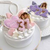 【選べる9色】 フリルセミオーダーケーキ【お好きな写真で】【記念日に】【アイシングクッキー】4号5号6号 