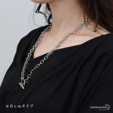 ステンレス マンテルネックレス チェーンネックレス シルバー 4サイズ シンプル 存在感 メタル お洒落 レディース 女性 金属アレルギー対応