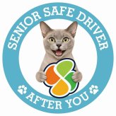 カーサイン 高齢者マーク SENIOR SAFE DRIVER ヨーロピアンバーミーズ ステッカー シール 直径13cm 肉球 日本製 車