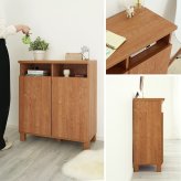 ラック 日本製 オープン収納付きキャビネット 75cm 大容量 収納棚 オープン式 配線穴付き 可動棚 リビング収納 サイドボード 木製 おしゃれ 北欧 壁付け収納 脚付き 脚なし 扉付き キャビネット収納 シンプル モダン 新生活