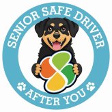 カーサイン 高齢者マーク SENIOR SAFE DRIVER ロットワイラー ステッカー シール 直径13cm 肉球 日本製 車