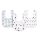スタイ ビブ 3枚セット 出産祝い aden+anais エイデンアンドアネイ エレファントサーカス よだれかけ スナップビブ コットン100% ダブルガーゼ3層 大きめ 洗える 離乳食 お食事エプロン ベビー 新生児 内祝い 出産内祝い 男の子 女の子 ギフト 双子 2人目 きょうだい