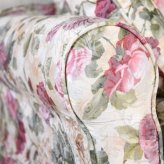 ソファ 座椅子 ー 3人掛 姫系 ピンク 薔薇 プリンセス 幅185cm 3人 アンティーク調 ロココ調プリンセス クラシック かわいい ファブリック 北欧 輸入家具 オシャレ 脚付