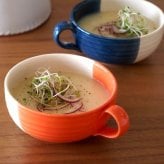 rokurome スープカップ・取皿・れんげスプーンペアセット / true colors line / ギフトボックス＆熨斗付き / 瀬戸焼 食器・プレート【送料無料（北海道・沖縄を除く）】