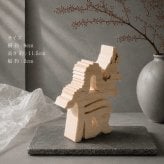 国産ヒノキ 干支の組み木｜辰（タツ）の木製飾り｜無塗装｜お正月のインテリア・贈り物
