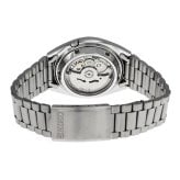 セイコー5 腕時計 メンズ 自動巻き ネイビー ダークブルー シルバー SEIKO 5 海外モデル 逆輸入 メタルベルト 曜日 日付 バックスケルトン 機械式 誕生日 プレゼント ギフト 収納ケース付き 成人 卒業 入学