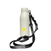 セキセイインコ ショルダー ステンレスボトル 500ml 保温 保冷 ステンレス 真空 断熱 二重構造 水筒 マイボトル カラビナ ベルト ストラップ オリジナル インコ 鳥 小鳥 ペット