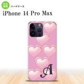 iPhone14 ProMax iPhone14 Pro Max スマホケース 背面ケース ハードケース ハート C ピンク +アルファベット 2022年 9月発売 nk-i14pm-174i