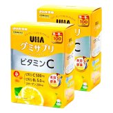 UHA味覚糖 グミサプリ ビタミンC 200粒 レモン味 サプリメント ビタミンB2 コラーゲン まとめ買い 個包装【大容量100日分】賞味期限 2027.04.末迄