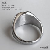 ステンレス 印台リング ごつめ シグネットリング 貝殻 ゴールド シルバー 指輪 重厚感 太め 大きめ 存在感 メタル お洒落 スクエア シェル スタンプ プチプラ レディース 女性 金属アレルギー対応