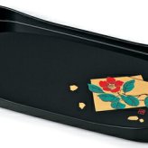 斉久　小判型コーヒー盆 インテリア 漆器 盆 カタログギフト 景品 粗品