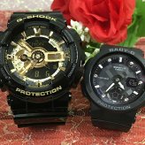 恋人たちのGショック ペアウオッチ ありがとう  G-SHOCK BABY-G ペア腕時計 カシオ 2本セット   GA-110GB-1AJF BGA-250-1AJF      新品手書きします  人気  婚約　夫婦 高級　クリスマス プレゼント おすすめ 誕生日 御祝い還暦 銀婚式 結婚記念日 婚約