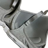 カルバンクライン Calvin Klein(CK) ブラ&ショーツ Tバック セット ノンワイヤー ロゴ 無地 下着 アンダーウェア QP3561O+F3786 レディース グレー