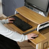 シンプルPCデスク フィット ナチュラル/ホワイト・ブラウン ブラック 2色展開 パソコンデスク ワークデスク 在宅ワーク おしゃれ 新生活 家具 インテリア 不二貿易