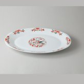 万暦赤絵楕円大皿 磁器 美濃焼 やきものの里から、暮らしを贈ります。　ギフト 食器 セット テーブルウェア