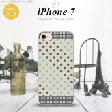【iPhone7】【スマホケース/スマホカバー】【アイフォン７】iPhone7 スマホケース カバー アイフォン７ ソフトケース ドット・水玉 グレー×青 nk-iphone7-tp1650【メール便送料無料】