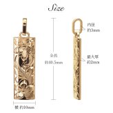 金属アレルギー対応 ペアネックレス ハワイアンジュエリー 刻印無料 誕生石 純チタン ゴールドカラー バレルプレート Lサイズ チェーン付 イオンプレーティング メンズ レディース プレゼント ハロウィン 【品番：CG-TIP412-RYP】