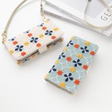 多機種対応 スマホケース 手帳型 【 レトロ花つづり 】 刺繍 サイドマグネット 北欧風 フラワー iPhone18Pro プレゼント