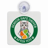 カーサイン 高齢者マーク SENIOR SAFE DRIVER サバトラ 車内用 吸盤タイプ 収れん火災防止タイプ 肉球 日本製 車 ステッカー