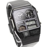 シチズン アナデジテンプ CITIZEN ANA-DIGI TEMP 復刻モデル 腕時計 メンズ レディース ブラック JG2105-93E