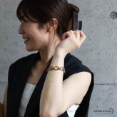 ステンレス 大ぶり オーバル チェーンブレスレット ゴールドブレスレット メタル 18KGP 楕円 存在感 透かし 軽やか 華やか 可愛い レディース 女性 金属アレルギー対応