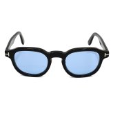 トムフォード TOM FORD サングラス アイウェア アジアンフィット FT1230-D/S 01V 50 ウェリントン型 メンズ レディース ユニセックス ブラック+ブルー