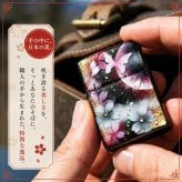 職人の手作り！和柄ペアzippo『亜』名入れ 送料無料 和風 桜 工芸 ハンドメイド ジッポ ライター 喫煙具 電子タバコ アイコス イルマ ギフト プレゼント