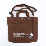 スヌーピー 2wayスクエアトートバッグ (ブラウン)  ルートート ROOTOTE SNOOPY 送料込み