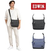 EDWIN エドウィン ショルダーバッグ ラッシュ 横型 斜め掛け ショルダー かばん 普段使い 使いやすい シンプル メンズ ギフト プレゼント ブラック ew016