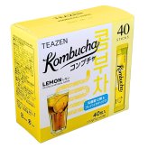 TEAZEN ( ティーゼン )　レモンコンブチャ　5g×40包入り　12種類の乳酸菌含有の粉末清涼飲料 砂糖0　低カロリー (14kcal )　#69194　プロバイオティクス　乳酸菌飲料 [賞味期限 2028.01.28]