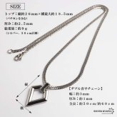 ステンレス ダイヤ 多角形 ペンダントネックレス シンプルネックレス 小ぶり ダブル喜平チェーン 細身 ゴールド 18KGP シルバー ブラック 図形 小さい メタル 幾何学 メンズ 男性 金属アレルギー対応