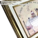 ユーパワー サムトフト ワン オブ ファイブ ドリス ST-04051 アートフレーム 絵 絵画 自転車 犬 イヌ dog sam toft