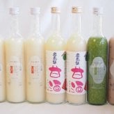 国産米使用ノンアルコール豪華甘酒7本セット 奥飛騨甘酒2本(岐阜) 山崎 一糀(吟醸3本 古代米1本 抹茶1本)(愛知)　計500ml×7本