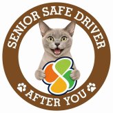 カーサイン 高齢者マーク SENIOR SAFE DRIVER ヨーロピアンバーミーズ ステッカー シール 直径13cm 肉球 日本製 車