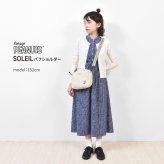 ショルダーバッグ スヌーピー ソレイユ SNOOPY パフショルダー S ミニ 斜め掛け レディース SOLEIL PEANUTS ピーナッツ 刺繍 ワンポイント かわいい ミニバッグ ポーチ 小さめ ポシェット ナイロン カジュアル おしゃれ アイボリー ブラック カーキ 4089801 旅行 大人 子ども