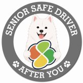 カーサイン 高齢者マーク SENIOR SAFE DRIVER 紀州犬 マグネット 強力 直径13cm 肉球 日本製 車 ステッカー